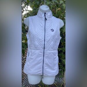 NEW Women’s Peter Millar Lizzie Hybrid Golf Vest, Quilted, Size small, White